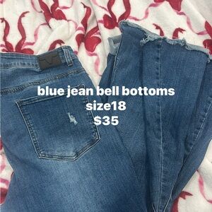 Source Unknown Blue Flared Bell Bottom Jeans